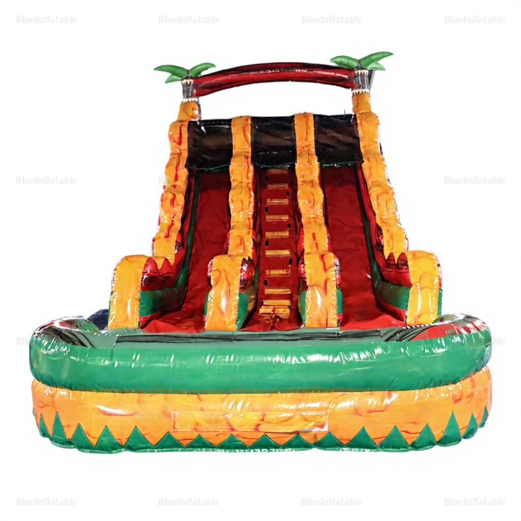 Tropical Giant Inflatable Water Slide with Pool Combo - Image 7