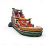 Tropical Lava Inflatable Water Slide with Splash Pool
