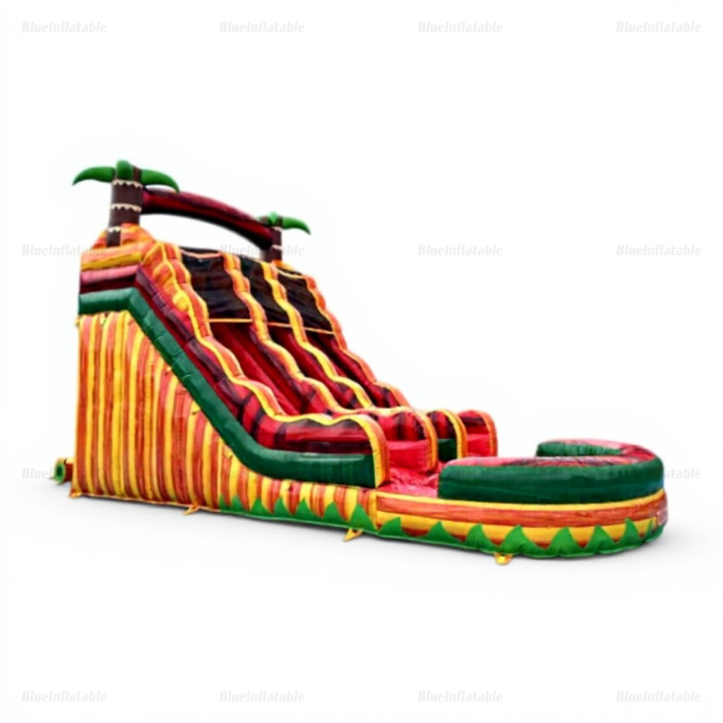 Tropical Double Splash Inflatable Water Slide Pool - Image 5