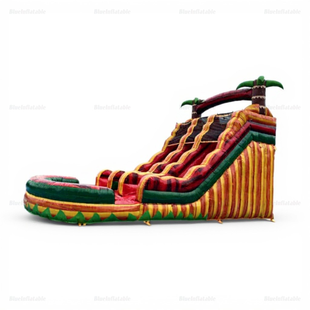 Tropical Double Splash Inflatable Water Slide Pool - Image 6