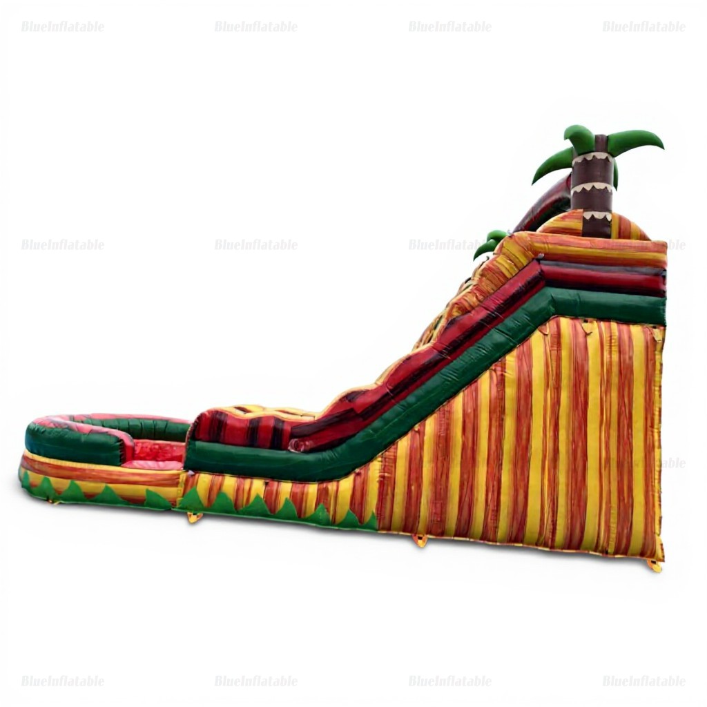 Tropical Double Splash Inflatable Water Slide Pool - Image 7