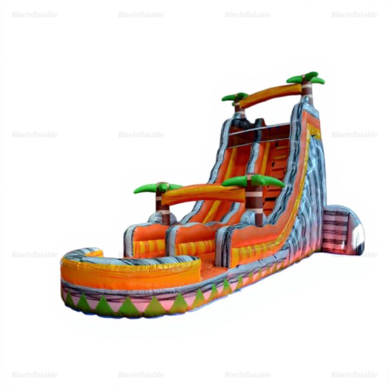 Giant Tropical Inflatable Water Slide Pool