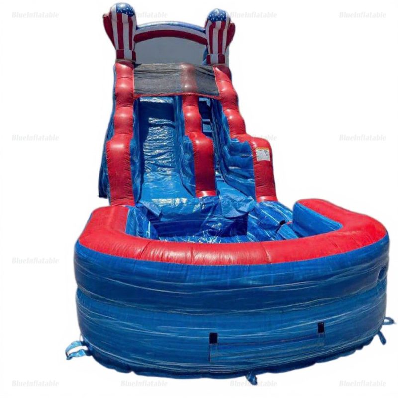 Giant Inflatable Water Slide & Pool with Trampoline