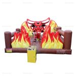 Red Flame Inflatable Mechanical Bull Rental & Sale