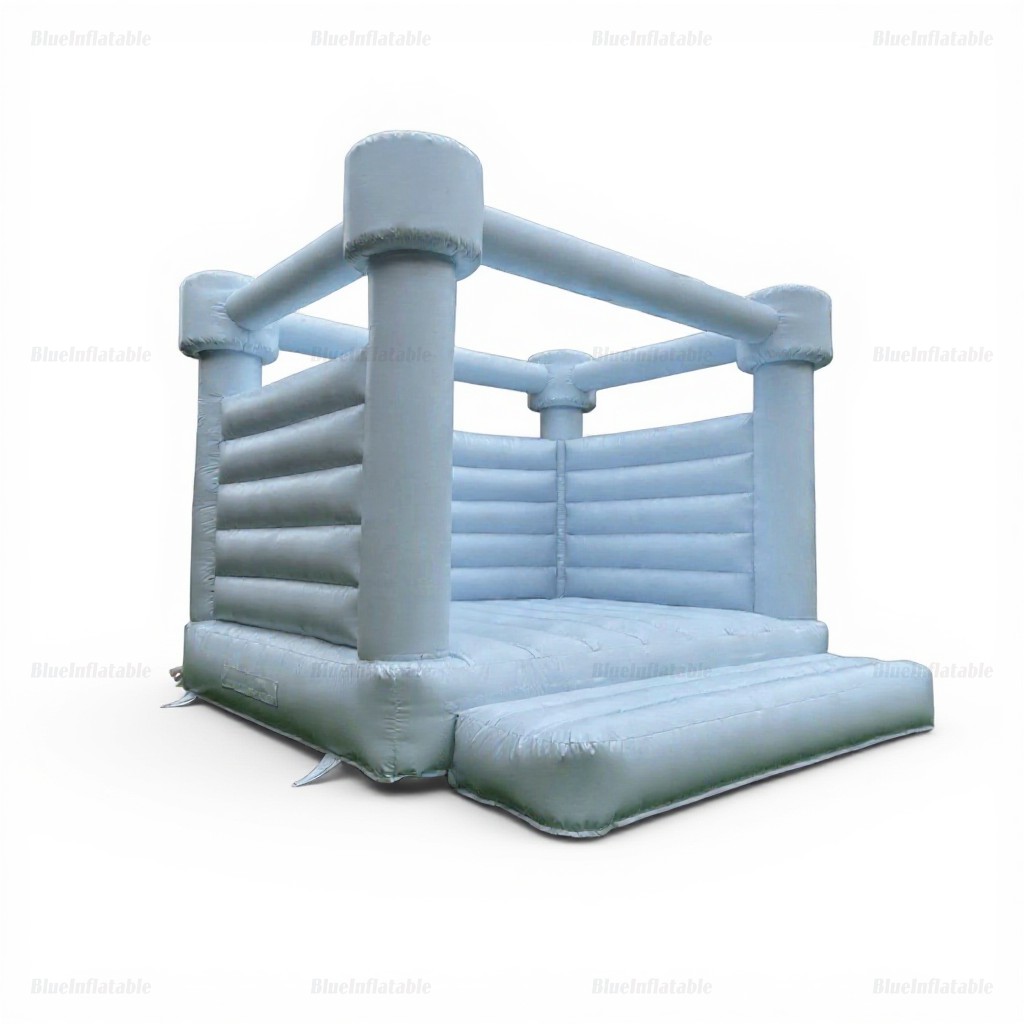 Pastel Blue Wedding Bounce House - Image 3