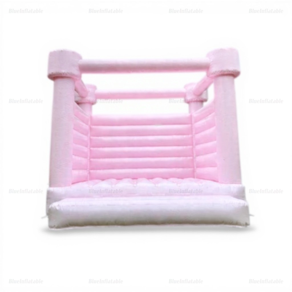 Pastel Pink Inflatable Bouncy Castle - Image 2
