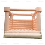 Pastel Peach Wedding Bounce House Castle Slide