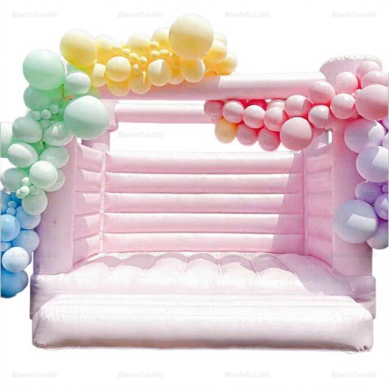 Pastel Pink Wedding Bounce House