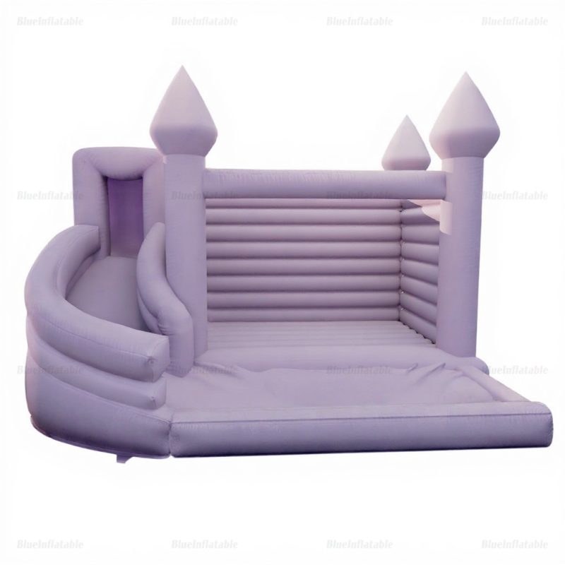 Pastel Purple Bounce House with Slide