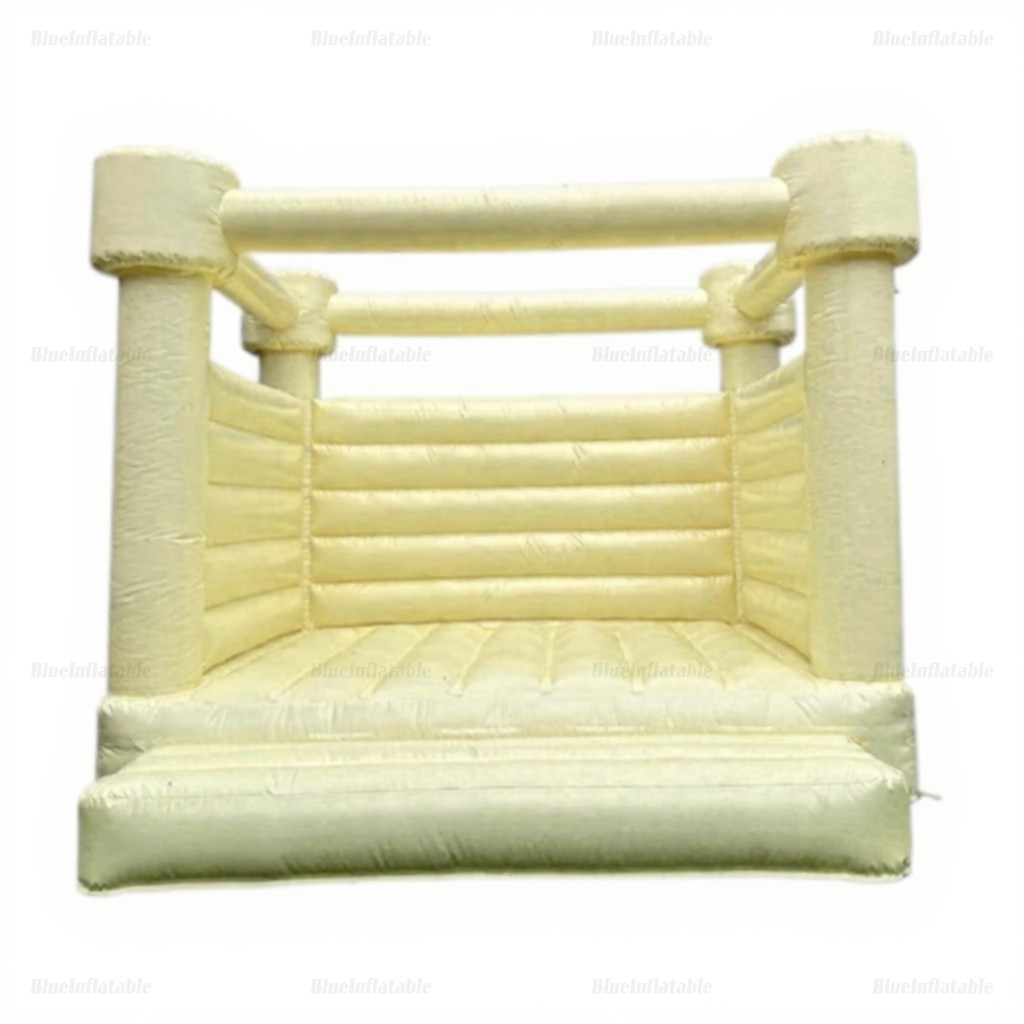 Pastel Yellow Wedding Bounce House - Image 2