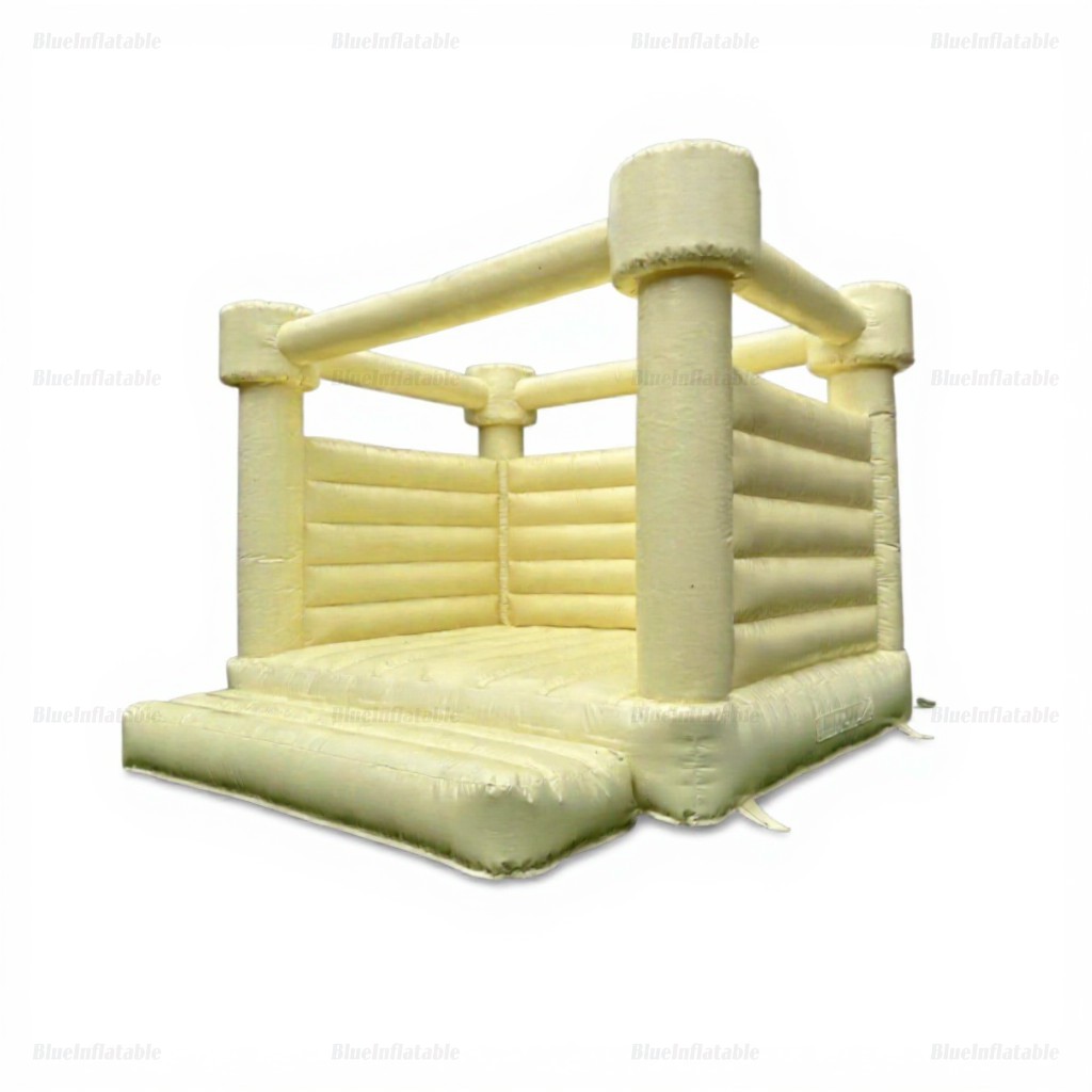 Pastel Yellow Wedding Bounce House - Image 3