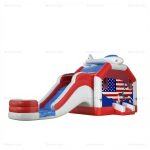Airplane Stars & Stripes Inflatable Bounce House Water Slide