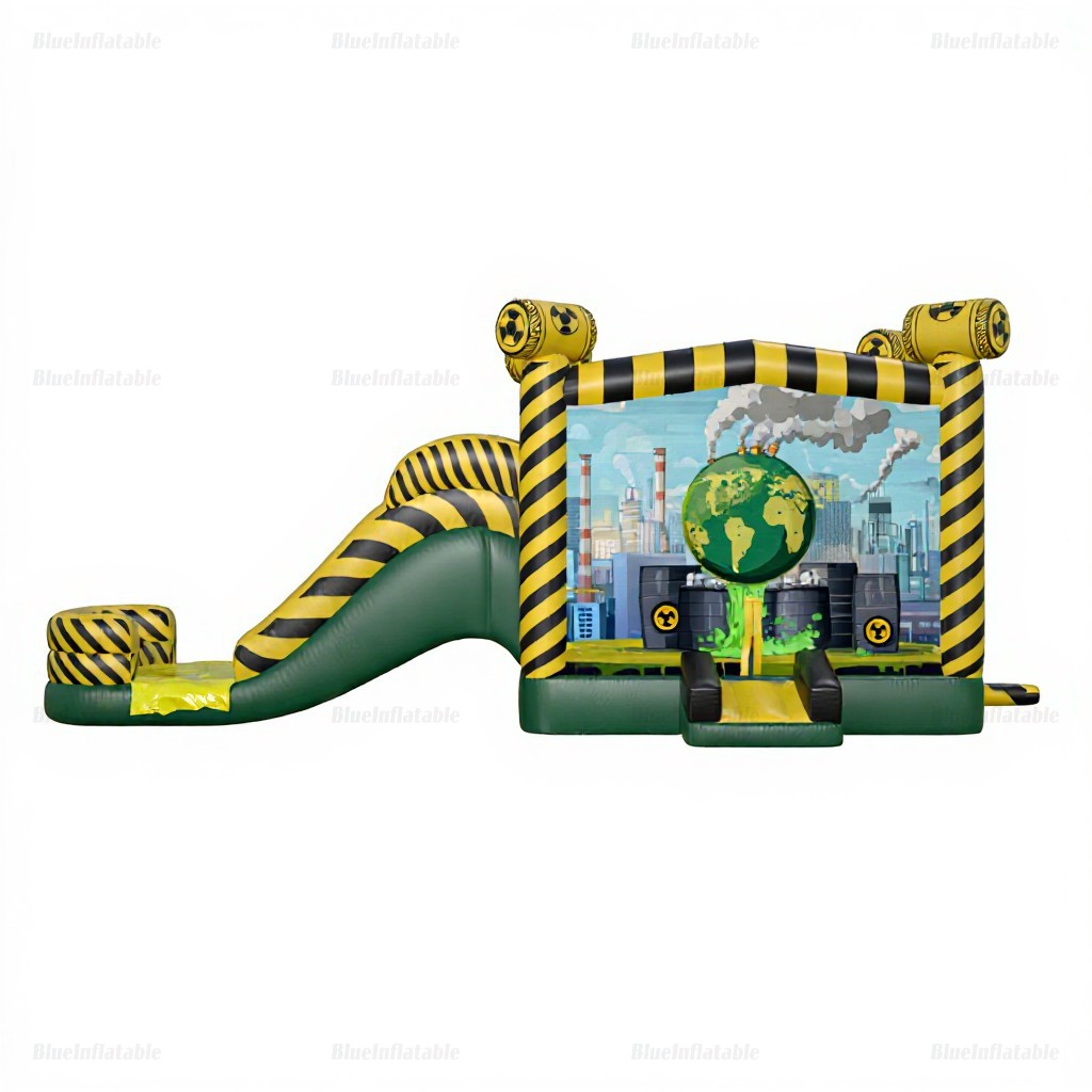 Toxic Zone Inflatable Water Slide & Bounce House Combo - Image 4