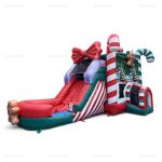 Candy Cane Christmas Tree Inflatable Bounce House & Water Slide