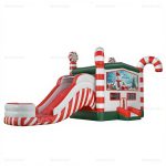 Candy Cane Christmas Inflatable Bounce House & Water Slide Combo