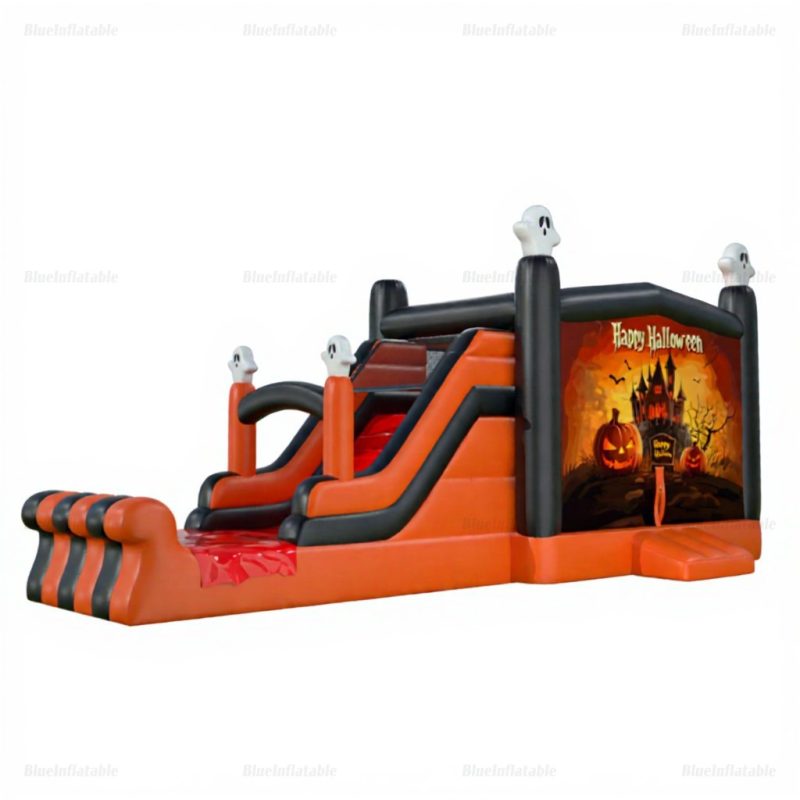 Halloween Haunted House Inflatable Slide & Bouncy Castle Combo