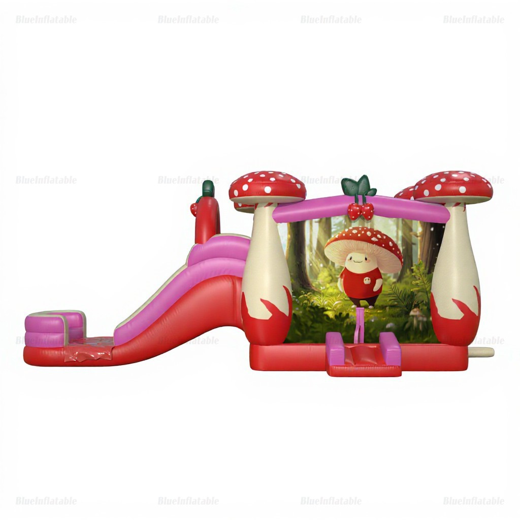 Mushroom Forest Inflatable Bounce House & Water Slide Combo - Image 4