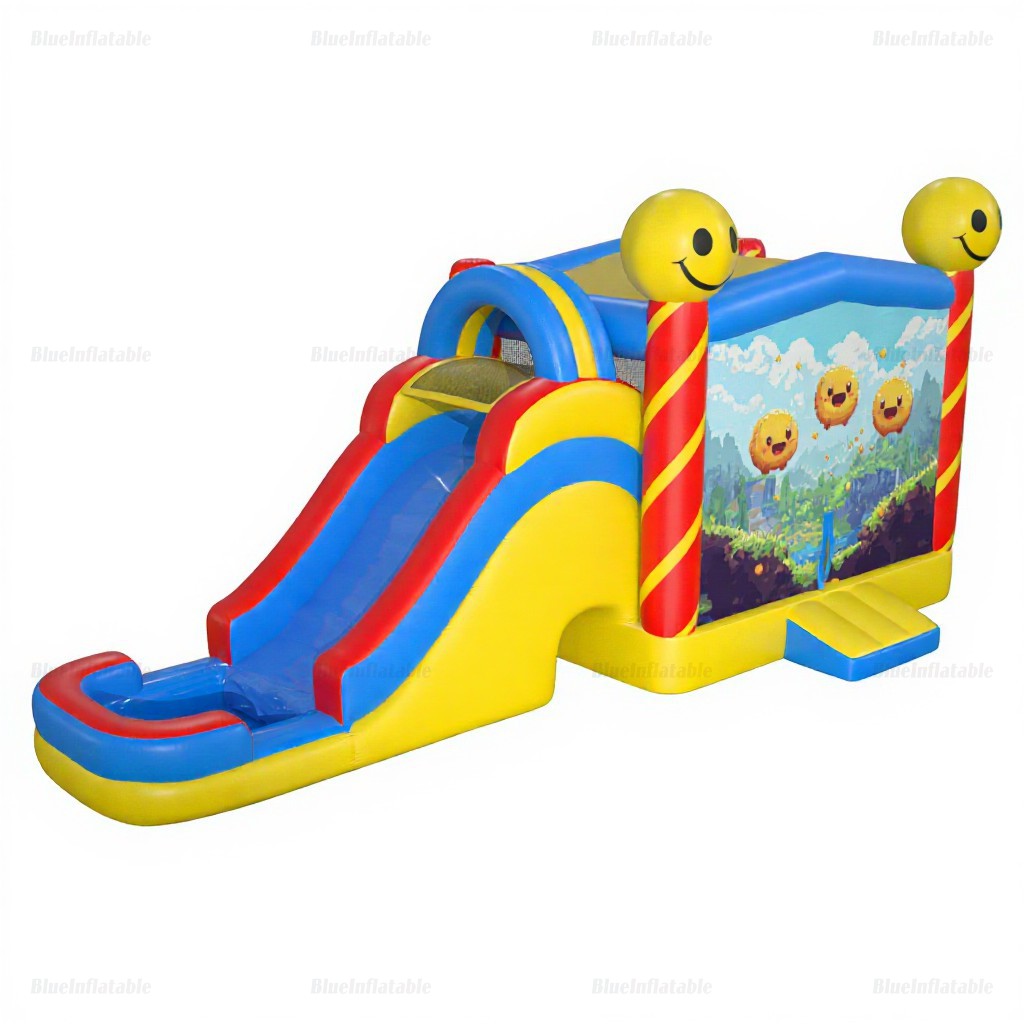 Happy Faces Inflatable Water Slide & Bounce House Combo - Image 7