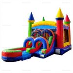 Rainbow Wet & Dry Bounce House Water Slide Combo