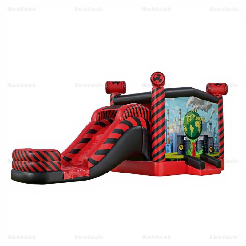 Toxic Zone Inflatable Water Slide & Bounce House Combo