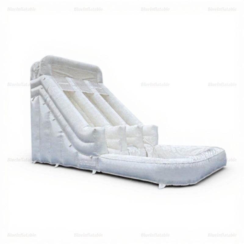White Inflatable Water Slide & Bounce House