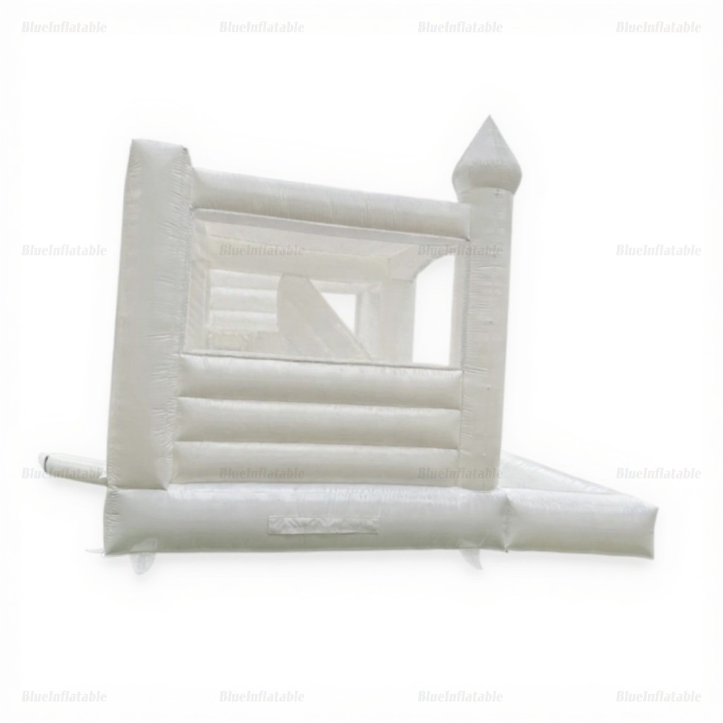 White Inflatable Wedding Castle with Slide & Ball Pit - Image 5