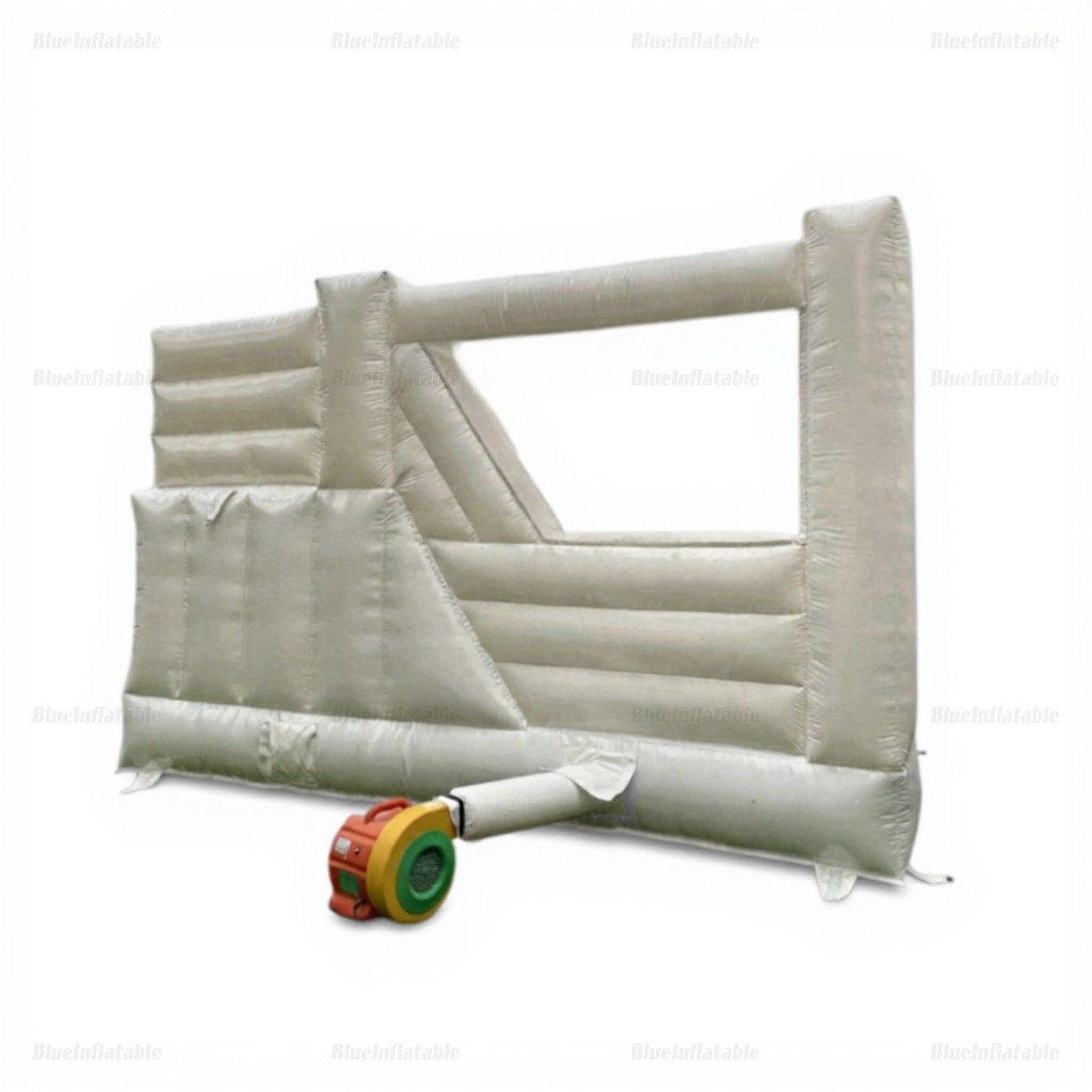 White Inflatable Wedding Castle with Slide & Ball Pit - Image 7