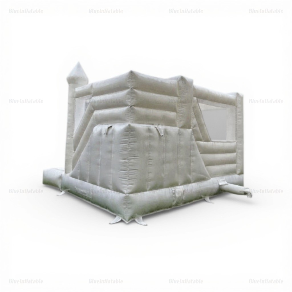 White Inflatable Wedding Castle with Slide & Ball Pit - Image 8