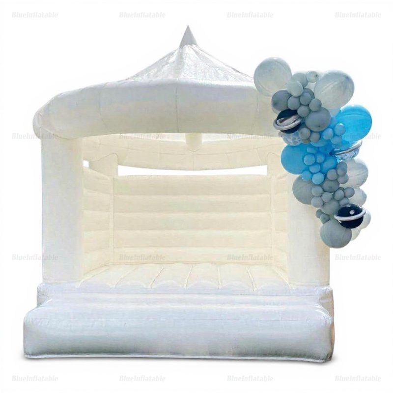 White Inflatable Bounce House Castle
