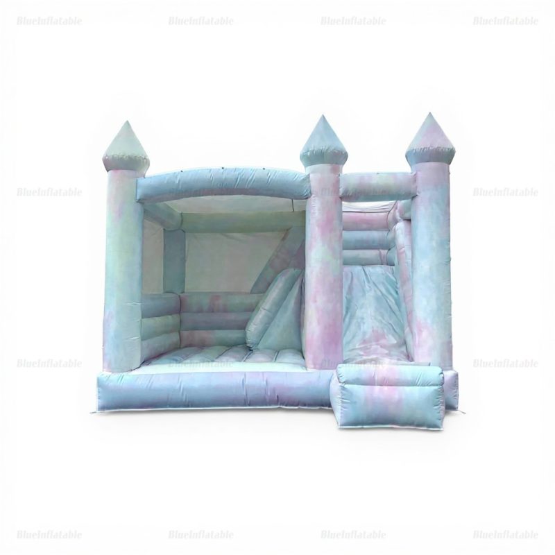 Tie-Dye Inflatable Bounce House with Slide
