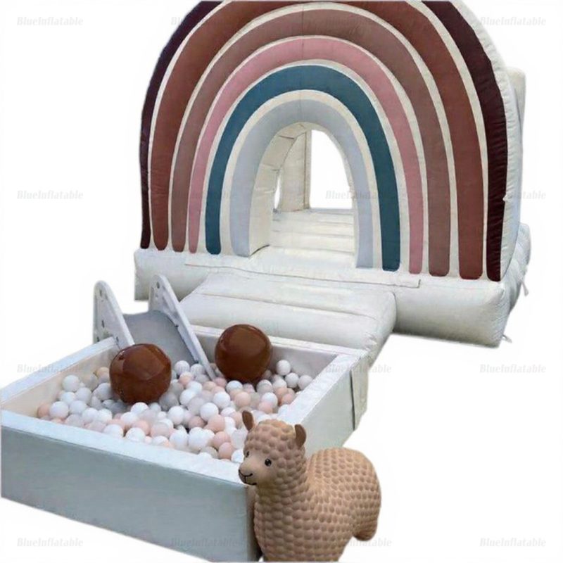 Boho Rainbow Wedding Bounce House