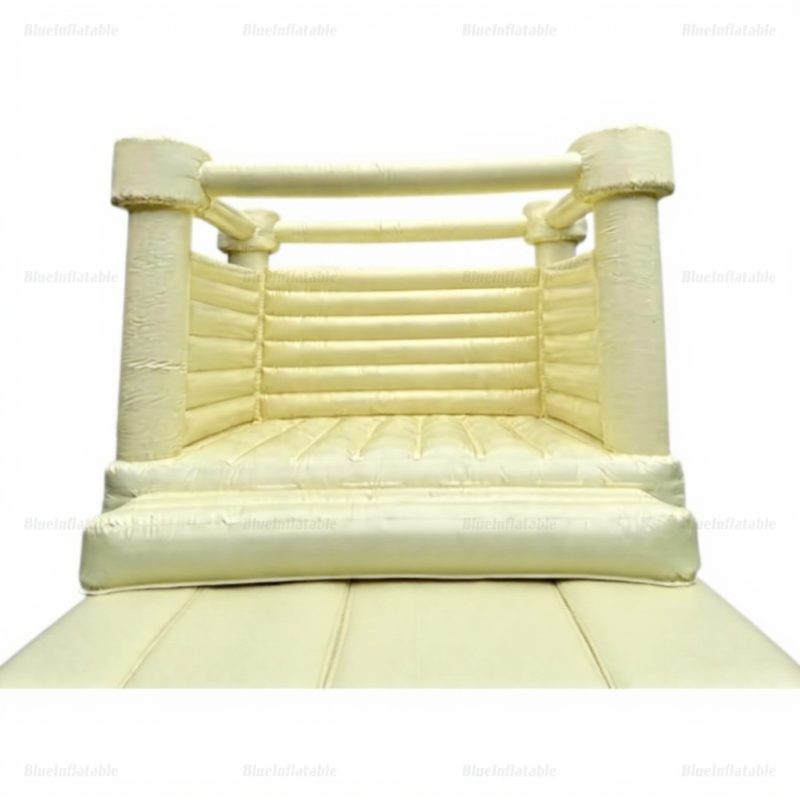 Pastel White & Light Yellow Commercial Inflatable Bounce Castle