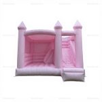 Pink Commercial Bounce House with Slide Combo