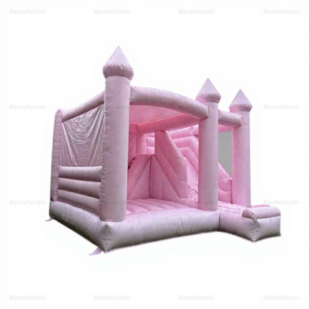 Pink Commercial Bounce House with Slide Combo - Image 4