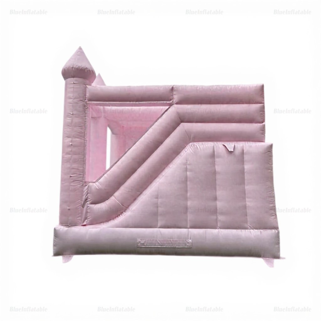 Pink Commercial Bounce House with Slide Combo - Image 6