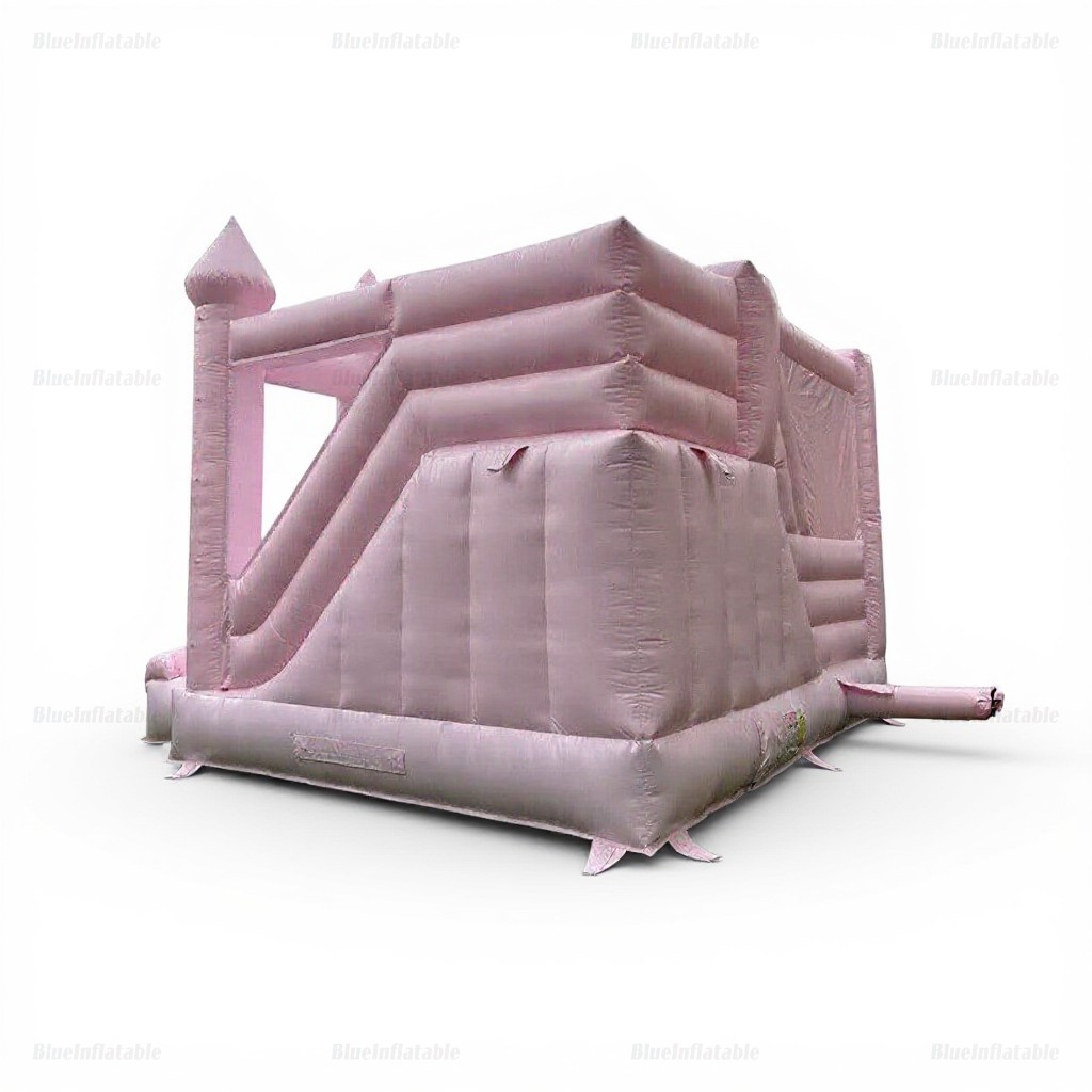 Pink Commercial Bounce House with Slide Combo - Image 7