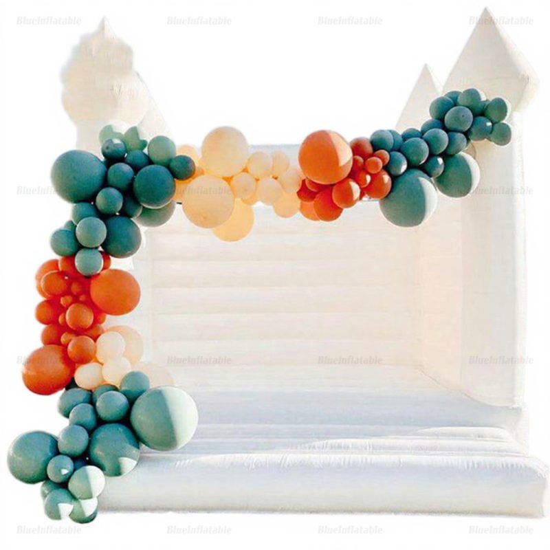 White Wedding Commercial Inflatable Bouncy Castle
