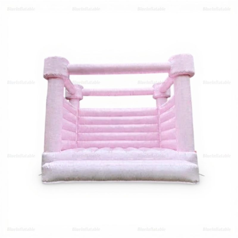 Pastel Pink Commercial Inflatable Bounce House