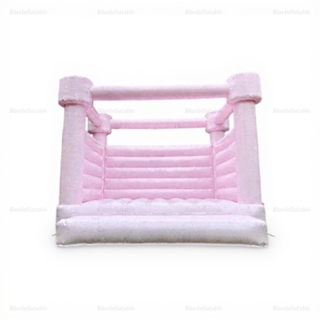 Pastel Pink Commercial Inflatable Bounce House