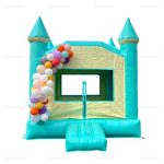 Green Inflatable Bounce House with Slide Combo