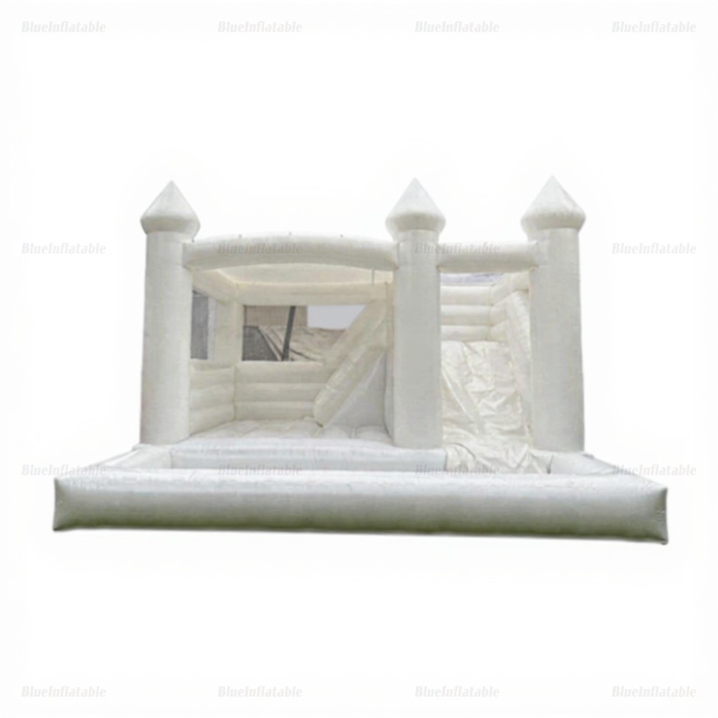 White Inflatable Wedding Bounce House Castle - Image 2
