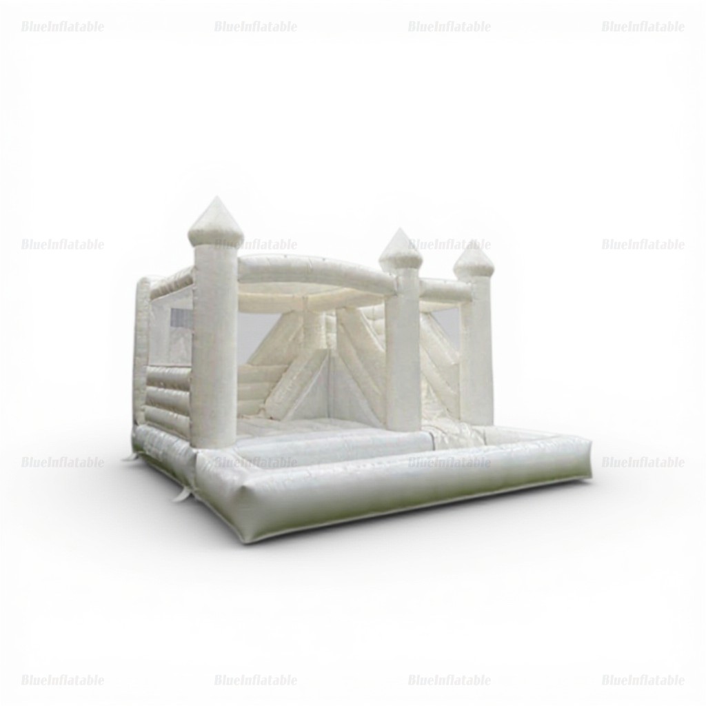 White Inflatable Wedding Bounce House Castle - Image 3