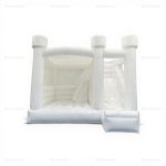 White Wedding Bounce House with Slide – Commercial Grade