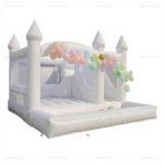 White Inflatable Castle Slide & Ball Pit Combo