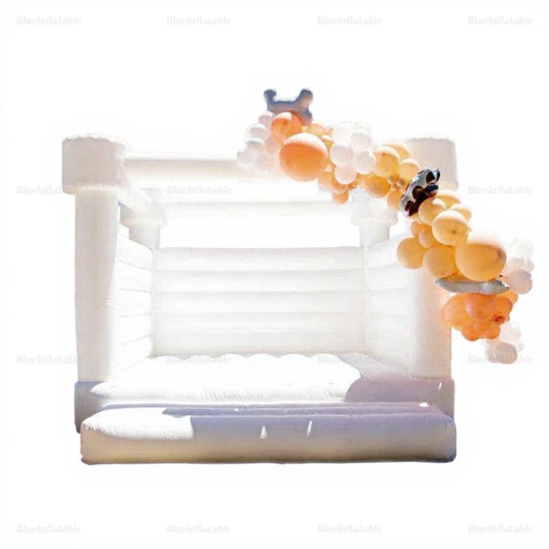 White Inflatable Wedding Bounce House Castle