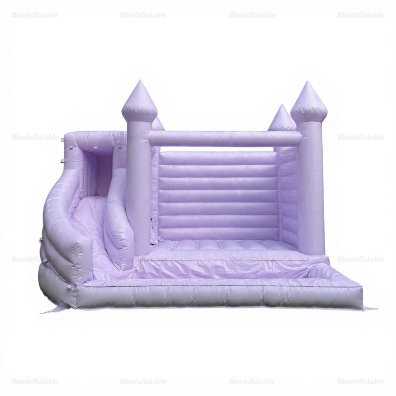 Light Purple Wedding Bounce House & Slide Combo