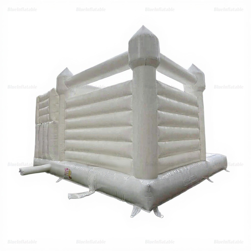 White Inflatable Bounce House with Slide & Ball Pit - Image 8