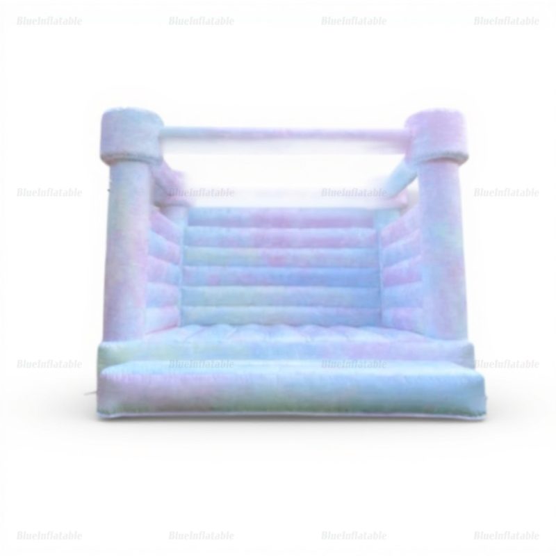 Pastel Color Inflatable Bounce House Castle
