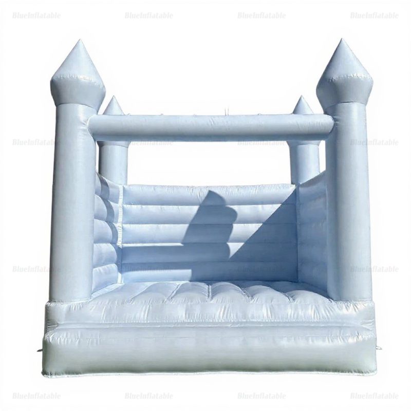 Pastel Blue Wedding Bounce House Castle