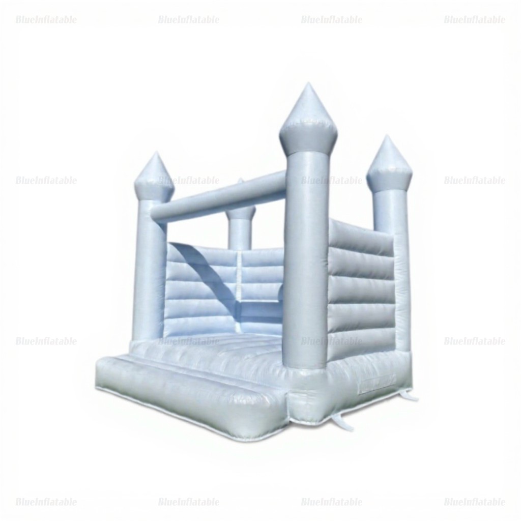 Pastel Blue Wedding Bounce House Castle - Image 5